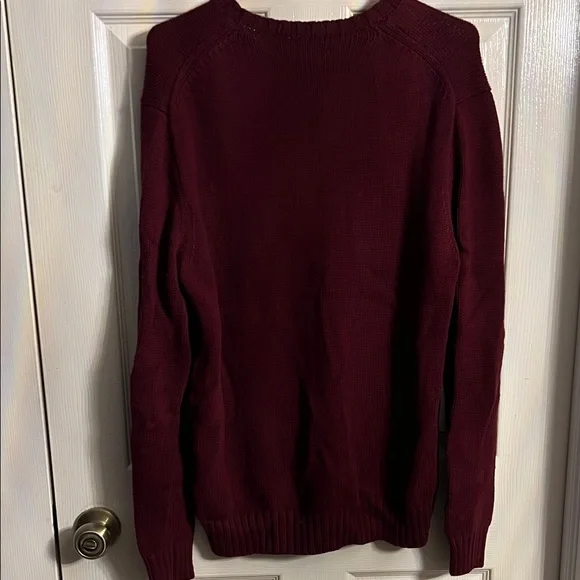 SOLD Men’s Polo Ralph Lauren Logo Maroon Crewneck Sweater- S- EUC - Picture 3 of 5